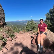 Dr. Worley on a mountain
